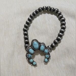 Vintage Silver and Turquoise Bracelet